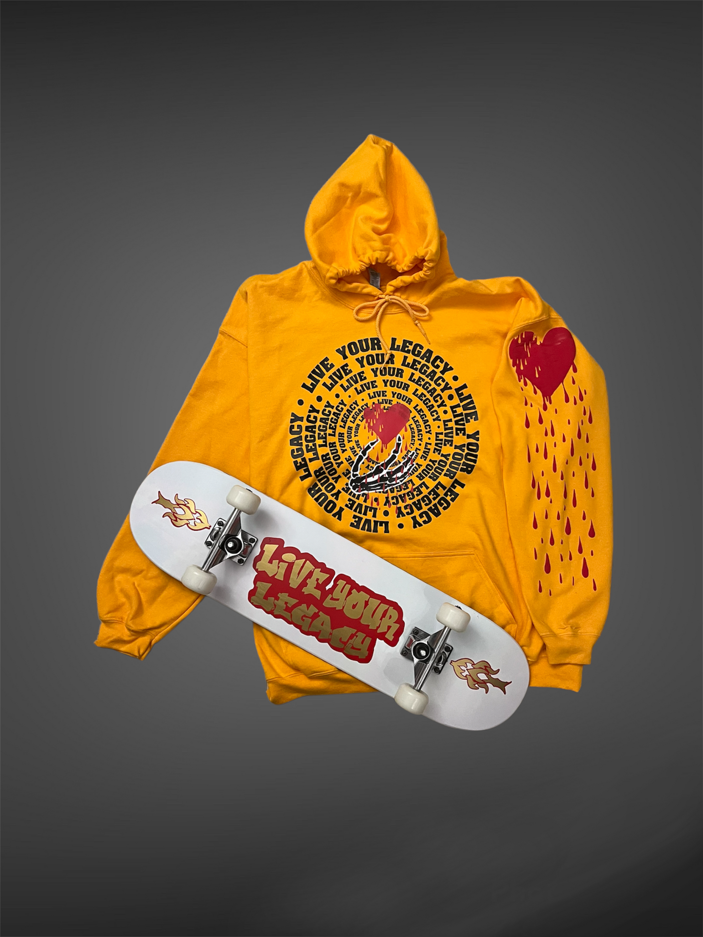 WARP TEXT BLEEDING HEART