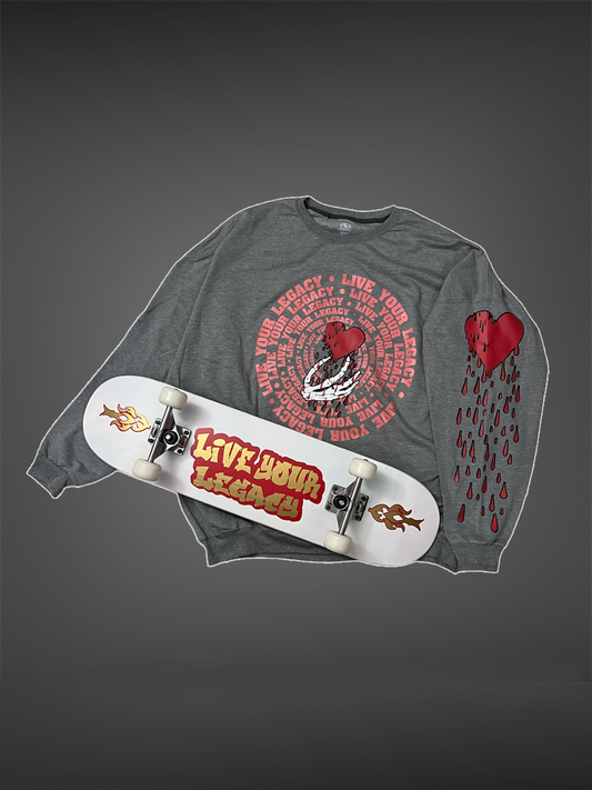 WARP TEXT BLEEDING HEART