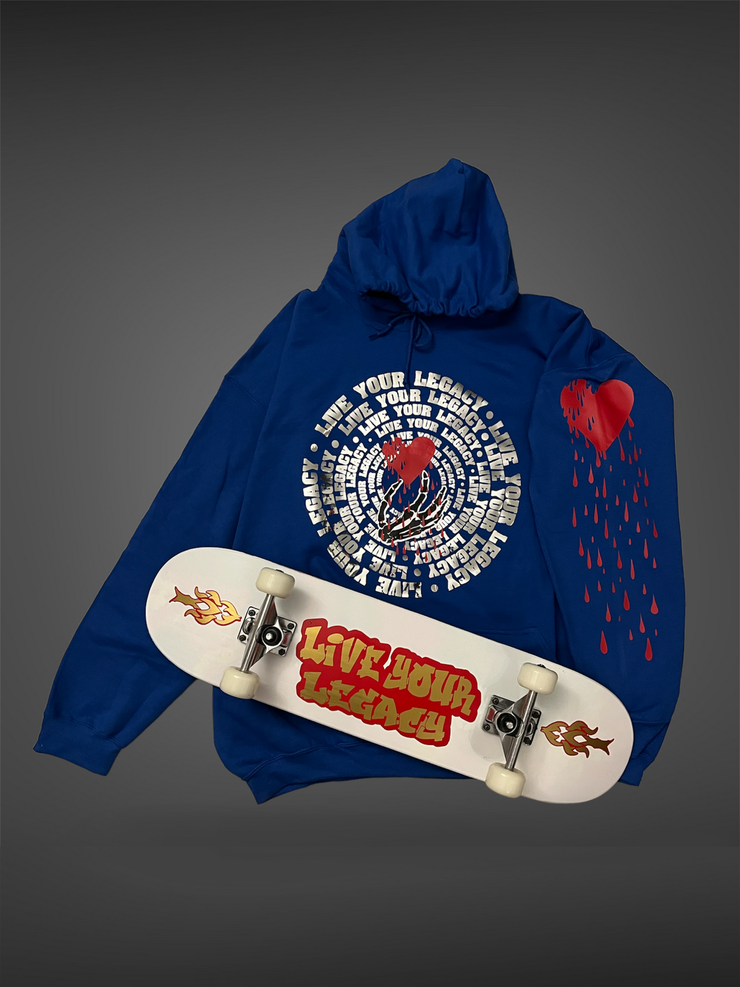 WARP TEXT BLEEDING HEART